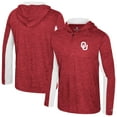 thumbnail image 1 of Men's Colosseum Crimson Oklahoma Sooners Always Sunny Quarter-Zip Hoodie, 1 of 3