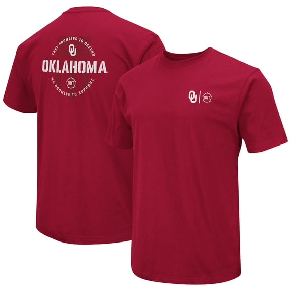 Men's Colosseum Crimson Oklahoma Sooners OHT Military Appreciation T-Shirt