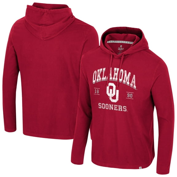 Men's Colosseum  Crimson Oklahoma Sooners Simoleans Washed Hoodie