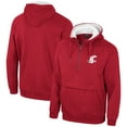 thumbnail image 1 of Men's Colosseum Crimson Washington State Cougars Half-Zip Hoodie, 1 of 3