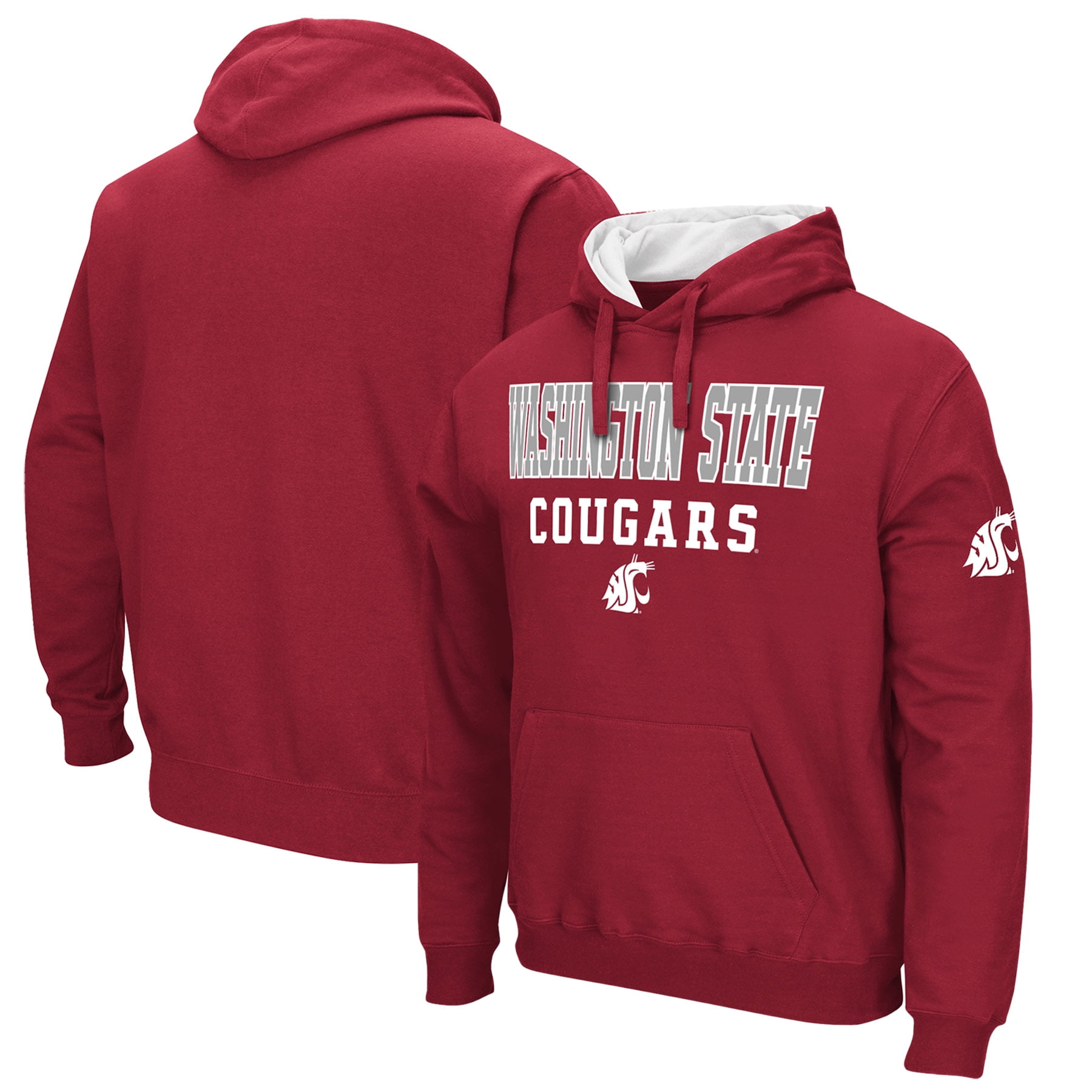 Men's Colosseum Crimson Washington State Cougars Sunrise Pullover ...