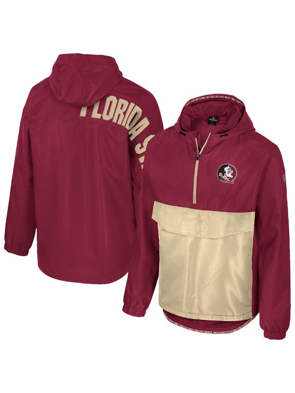 Men's Colosseum Garnet Florida State Seminoles Reloaded Anorak Half-Zip Jacket