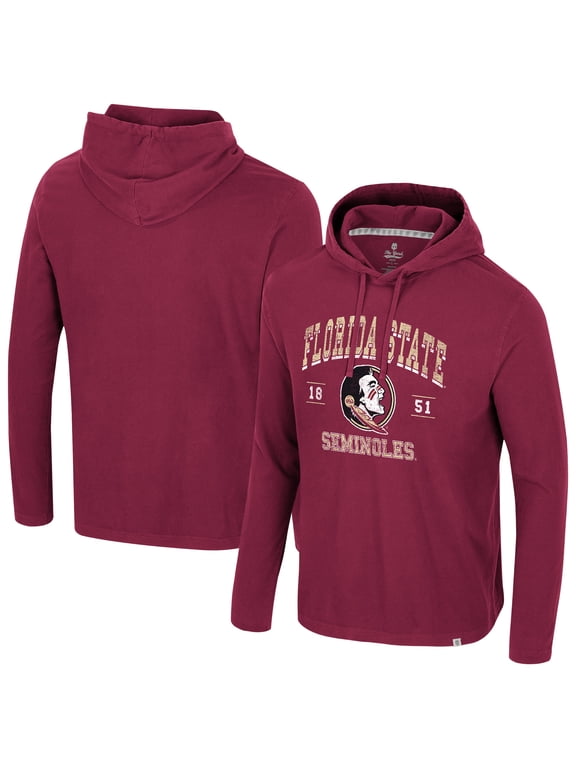 Men's Colosseum Garnet Florida State Seminoles Simoleans Washed Hoodie