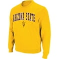 thumbnail image 1 of Men's Colosseum Gold Arizona State Sun Devils Arch & Logo Crew Neck Sweatshirt, 1 of 4