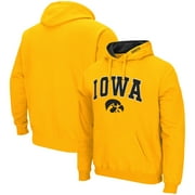 COLOSSEUM ATHLETICS Men's Colosseum Gold Iowa Hawkeyes Arch & Logo 3.0 Pullover Hoodie Color: Iwa Gold Size: 2XL