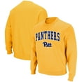 thumbnail image 1 of Men's Colosseum Gold Pitt Panthers Arch & Logo Sweatshirt, 1 of 4