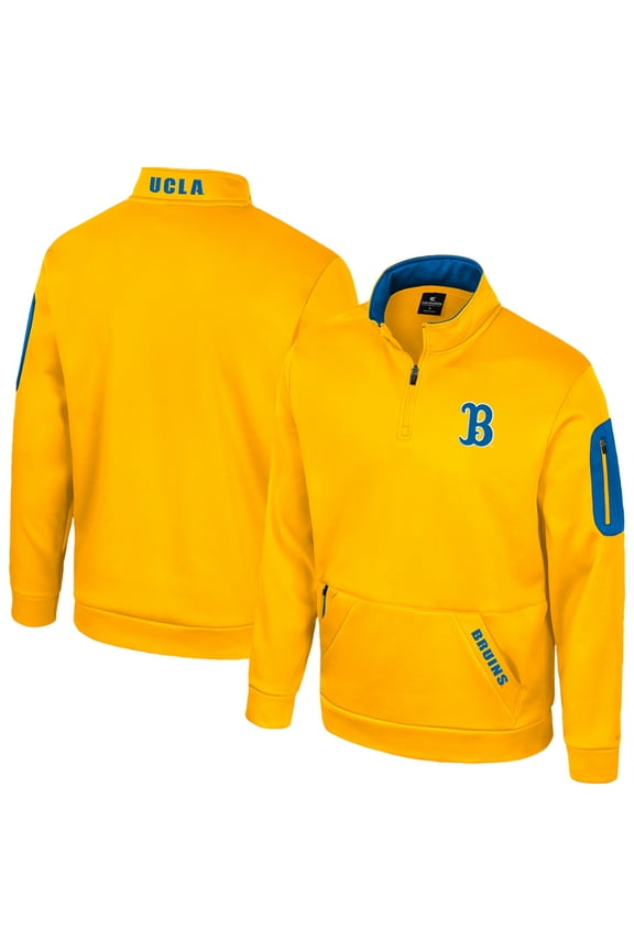 Men's Colosseum Gold UCLA Bruins Mainframe Quarter-Zip Fleece Jacket