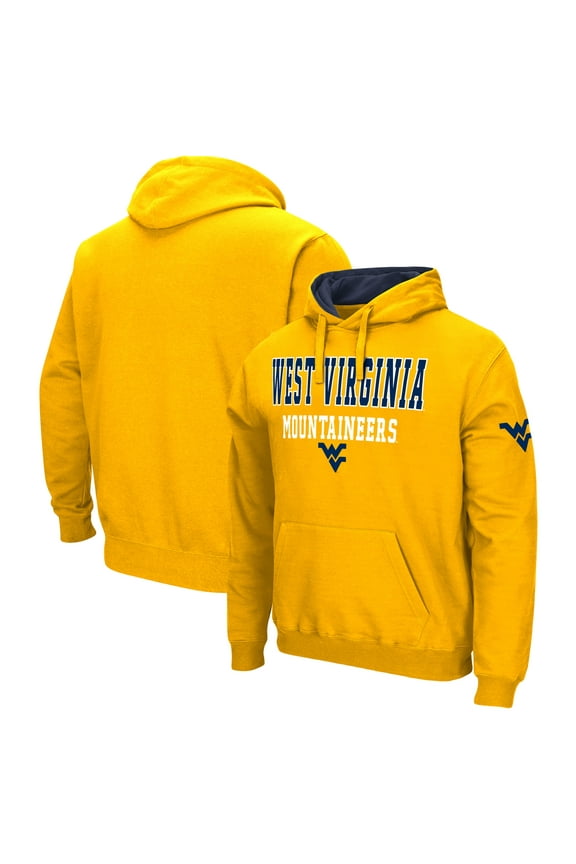Men's Colosseum Gold West Virginia Mountaineers Sunrise Pullover Hoodie