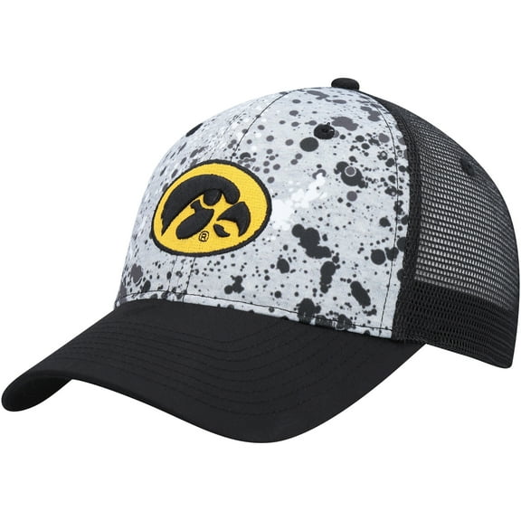 Men's Colosseum Gray/Black Iowa Hawkeyes Love Fern Trucker Snapback Hat