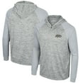 thumbnail image 1 of Men's Colosseum Gray Cal Bears Cybernetic Raglan Quarter-Zip Hooded Top, 1 of 3