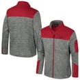 thumbnail image 1 of Men's Colosseum  Gray/Cardinal Arkansas Razorbacks Guard Full-Zip Jacket, 1 of 3