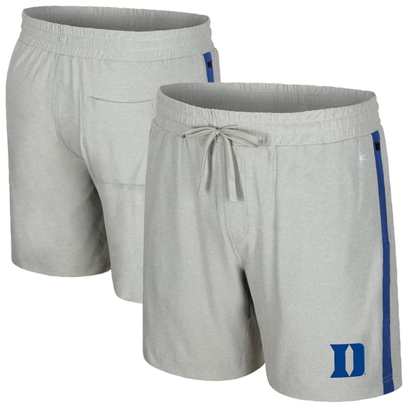 Men's Colosseum Gray Duke Blue Devils Mac Shorts
