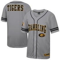 Men's Colosseum Gray Grambling Tigers Free Spirited Baseball Jersey
