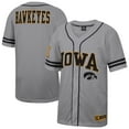 thumbnail image 1 of Men's Colosseum Gray Iowa Hawkeyes Free Spirited Baseball Jersey, 1 of 3