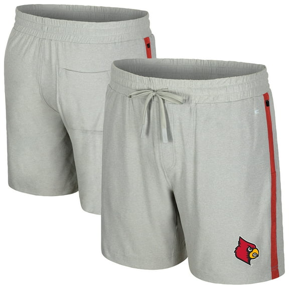 Men's Colosseum Gray Louisville Cardinals Mac Shorts