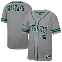 Men's Colosseum Gray Michigan State Spartans Free Spirited Baseball Jersey