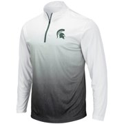 Mens Colosseum Gray Michigan State Spartans Magic Team Logo Quarter-Zip Jacket