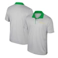thumbnail image 1 of Men's Colosseum Gray Oregon Ducks Tuck Striped Polo, 1 of 3
