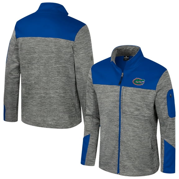 Men's Colosseum Gray/Royal Florida Gators Guard Full-Zip Jacket