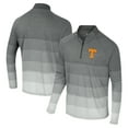 thumbnail image 1 of Men's Colosseum  Gray Tennessee Volunteers AI Striped Mesh Quarter-Zip Raglan Windshirt, 1 of 3