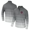 thumbnail image 1 of Men's Colosseum  Gray Texas A&M Aggies AI Striped Mesh Quarter-Zip Raglan Windshirt, 1 of 3