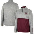 thumbnail image 1 of Men's Colosseum Gray Texas A&M Aggies John Half-Zip Jacket, 1 of 3