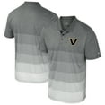 thumbnail image 1 of Men's Colosseum Gray Vanderbilt Commodores Striped Mesh Polo, 1 of 3