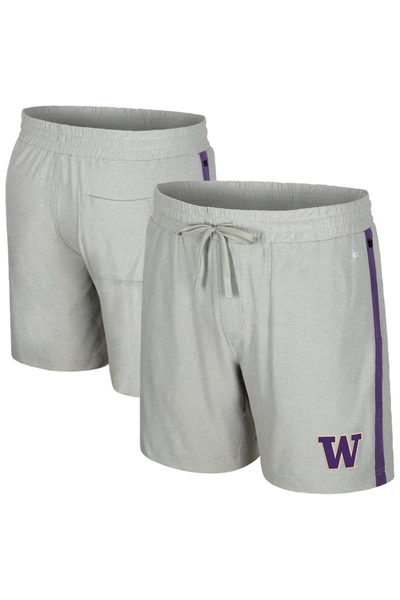 Men's Colosseum Gray Washington Huskies Mac Shorts