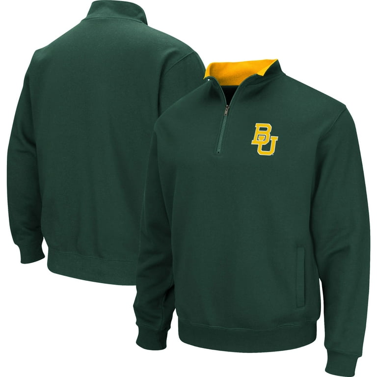 Men s Colosseum Green Baylor Bears Tortugas Quarter Zip Sweatshirt Walmart