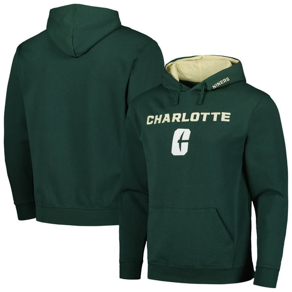 Men's Colosseum Green Charlotte 49ers Arch & Logo Hoodie