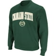 thumbnail image 1 of Men's Colosseum Green Colorado State Rams Arch & Logo Crew Neck Sweatshirt, 1 of 5