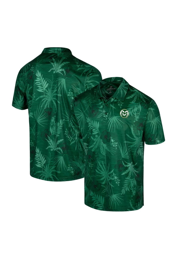 Men's Colosseum Green Colorado State Rams Palms Polo
