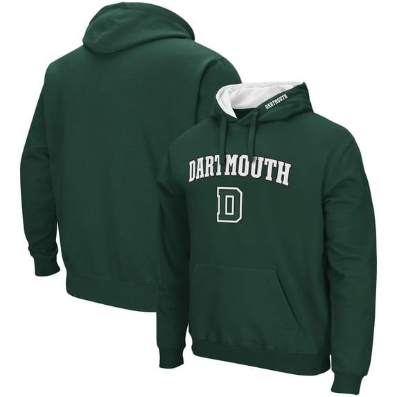 Men's Colosseum Green Dartmouth Big Green Arch and Logo Pullover Hoodie