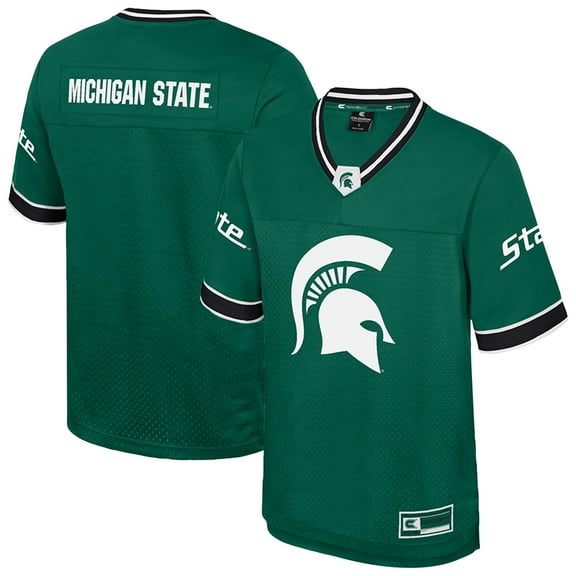Men's Colosseum  Green Michigan State Spartans Nothing But The Hits Football Jersey