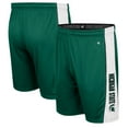 thumbnail image 1 of Men's Colosseum Green Michigan State Spartans Panel Shorts, 1 of 3