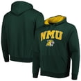 thumbnail image 1 of Men's Colosseum Green Northern Michigan Wildcats Arch & Logo 3.0 Pullover Hoodie, 1 of 3