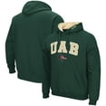thumbnail image 1 of Men's Colosseum Green UAB Blazers Arch and Logo Pullover Hoodie, 1 of 3