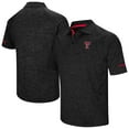 thumbnail image 1 of Men's Colosseum Heather Black Texas Tech Red Raiders Big & Tall Down Swing Raglan Polo, 1 of 3