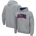 thumbnail image 1 of Men's Colosseum Heather Gray Arizona Wildcats Arch & Logo 3.0 Pullover Hoodie, 1 of 3