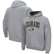Mens Colosseum Heather Gray Colorado Buffaloes Arch & Logo 3.0 Pullover Hoodie