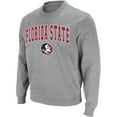 thumbnail image 1 of Men's Colosseum Heather Gray Florida State Seminoles Arch & Logo Crew Neck Sweatshirt, 1 of 5
