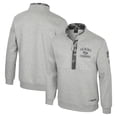 thumbnail image 1 of Men's Colosseum Heather Gray LSU Tigers OORAH OHT Military Appreciation Fleece Quarter-Zip Jacket, 1 of 3