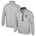 thumbnail image 1 of Men's Colosseum Heather Gray Nebraska Huskers OORAH OHT Military Appreciation Fleece Quarter-Zip Jacket, 1 of 3