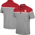 thumbnail image 1 of Men's Colosseum Heather Gray Oklahoma Sooners Chamberlain Polo, 1 of 3