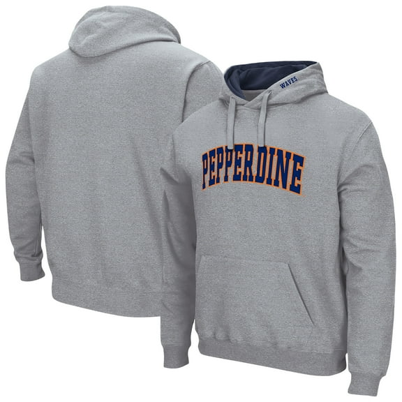 Men's Colosseum Heather Gray Pepperdine Waves Isle Hoodie