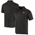 thumbnail image 1 of Men's Colosseum Heathered Black NC State Wolfpack Logo Down Swing Raglan Polo, 1 of 3