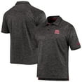 thumbnail image 1 of Men's Colosseum Heathered Black Rutgers Scarlet Knights Down Swing Raglan Polo, 1 of 4