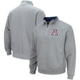 thumbnail image 1 of Men's Colosseum Heathered Gray Arizona Wildcats Tortugas Team Logo Quarter-Zip Jacket, 1 of 3