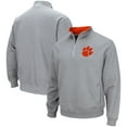thumbnail image 1 of Men's Colosseum Heathered Gray Clemson Tigers Tortugas Team Logo Quarter-Zip Jacket, 1 of 3