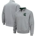 thumbnail image 1 of Men's Colosseum Heathered Gray Michigan State Spartans Tortugas Team Logo Quarter-Zip Jacket, 1 of 3